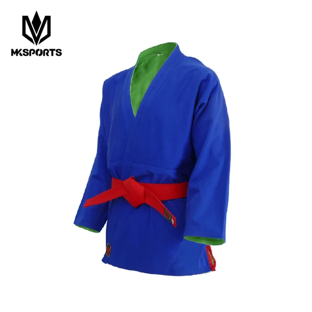 MKSPORTS 柔術服-素面黑 紅線(柔術 BJJ 專業運