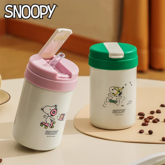 SNOOPY 史努比SNOOPY 史努比 史努比304不鏽鋼便攜吸管保溫杯400ml