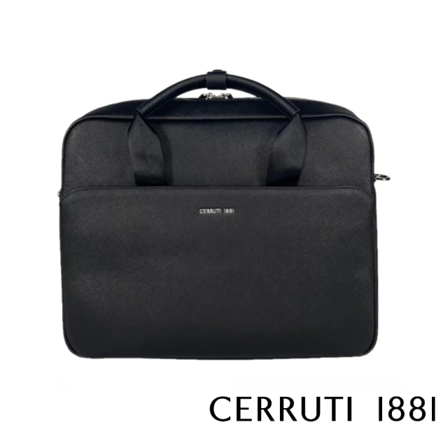 Cerruti 1881Cerruti 1881 頂級義大利小牛皮公事包/斜背包 CECA04657S(黑色)