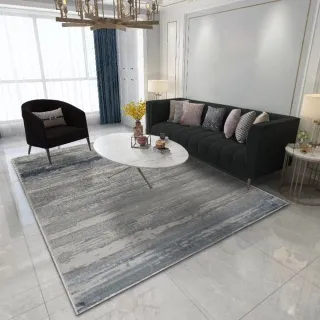 【Fuwaly】藍斯特地毯-160x230cm(類素色 線條 大地毯 客廳地毯 起居室地毯 斑駁)
