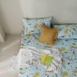 【GOLDEN-TIME】40支精梳棉三件式枕套床包組-非洲草原(雙人)