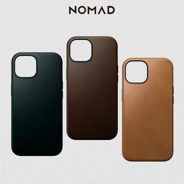 NOMADNOMAD iPhone 15 6.1-嚴選Classic皮革保護殼(獨特紋理更具特色)