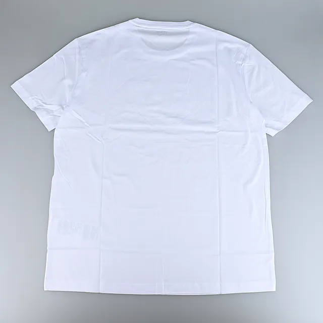 【EMPORIO ARMANI】經典白字LOGO男款短袖T恤(白)