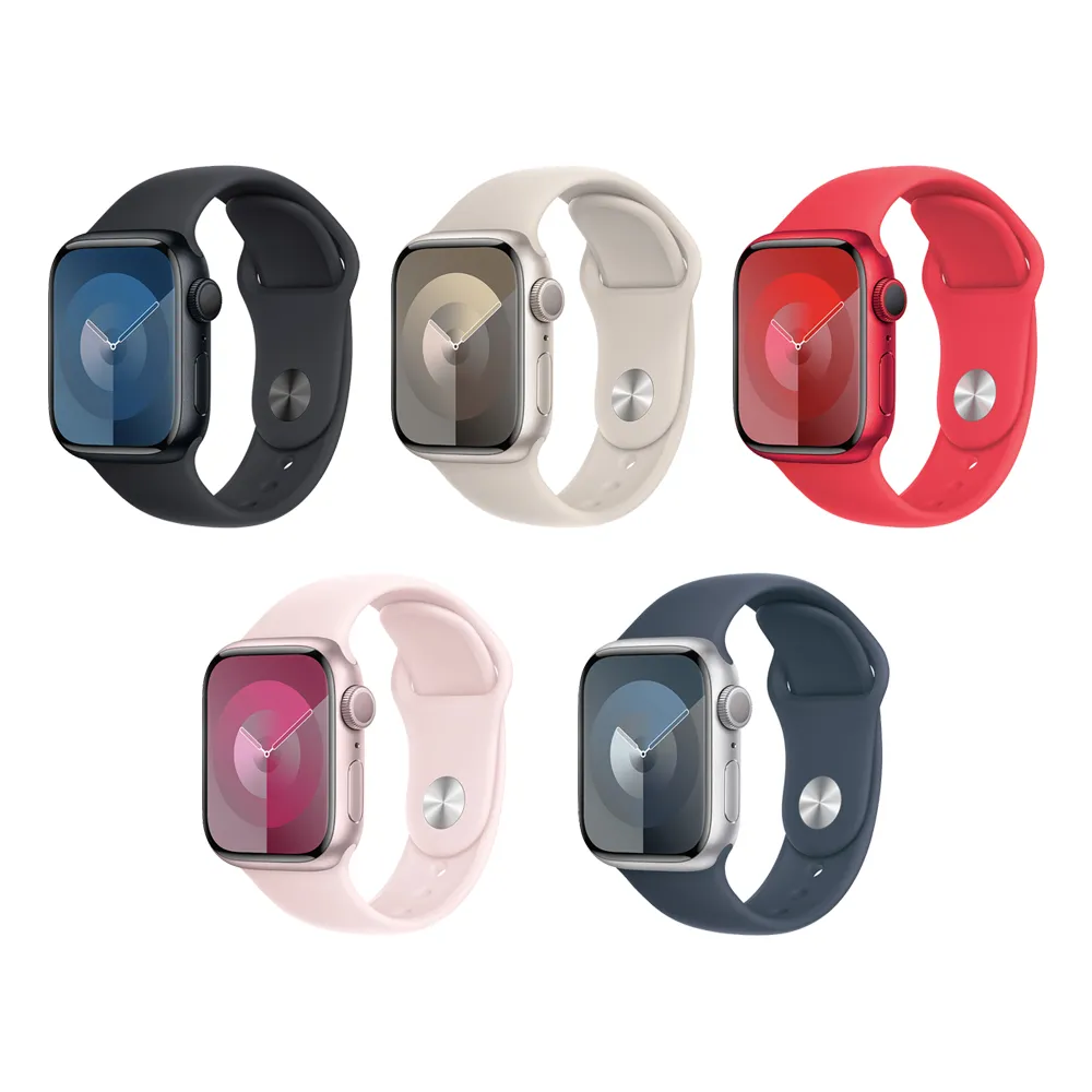 【Apple】Watch Series 9 41公釐鋁金屬錶殼搭配運動型錶帶(GPS版)