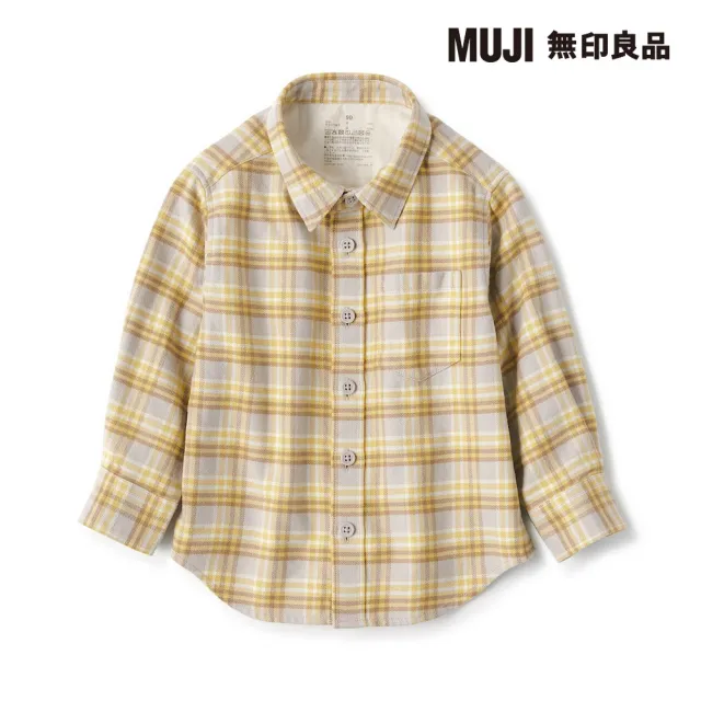 【MUJI 無印良品】幼兒雙面起毛法蘭絨長袖襯衫(共6色)