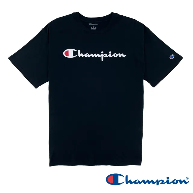 【Champion】官方直營 男款-LOGO印花短袖TEE上衣-黑色(GT23H-Y06794-003)