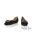 【Keeley Ann】璀璨鑽飾平底包鞋(黑色375567110-Ann系列)