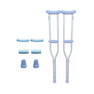 【海夫健康生活館】松護友 醫療用枴杖 未滅菌 杏華 鋁製腋下拐+零件替換組 L號(501004)