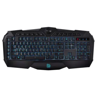 【Thermaltake 曜越】挑戰者 三色炫彩 背光版 薄膜式電競鍵盤(KB-CHM-MBBLTC-01)