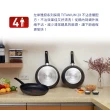 【Tefal 特福】法國製左岸雅廚系列28CM不沾鍋炒鍋+28CM平底鍋(電磁爐適用)