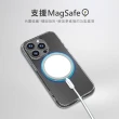 【Philips 飛利浦】iPhone 15系列 磁吸式透明防摔強化保護殼-灰(支援MagSafe)