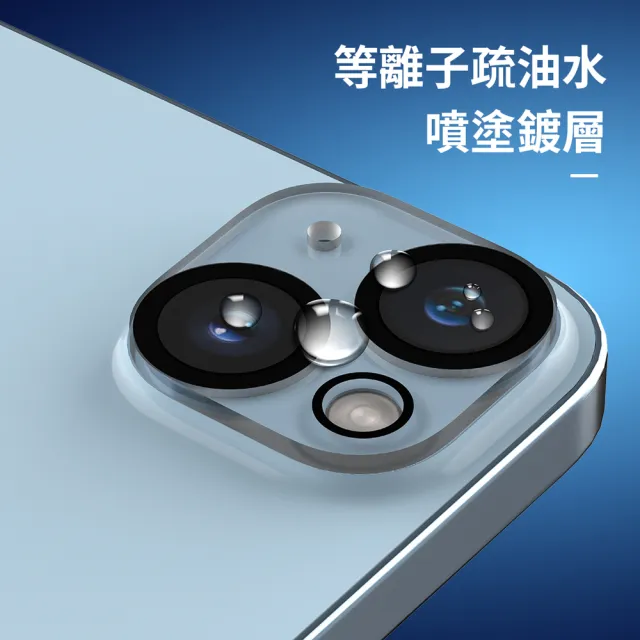 【Philips 飛利浦】iPhone 15/15 Plus 9H高硬度鋼化玻璃 鋼化玻璃鏡頭底座貼