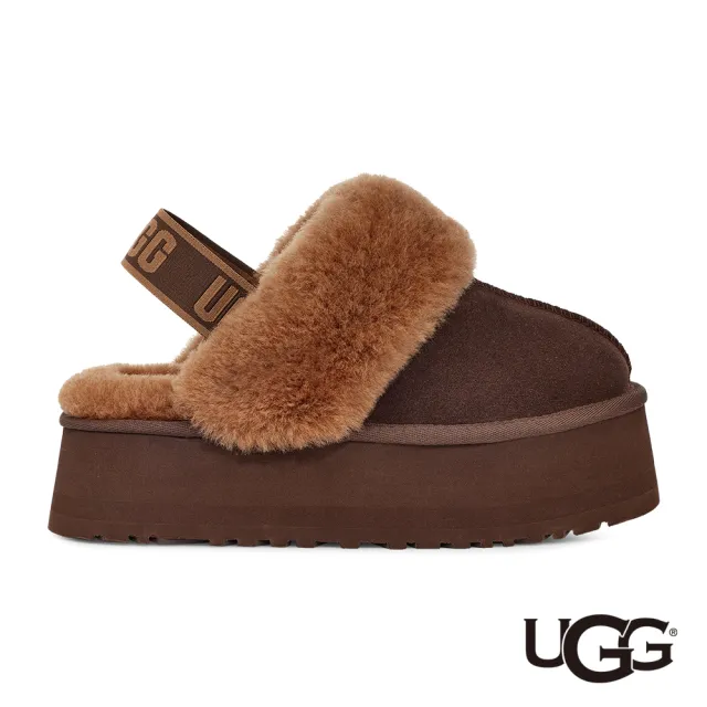 【UGG】女鞋/涼鞋/厚底鞋/懶人鞋/Funkette(深棕色-UG1113474BCDR)