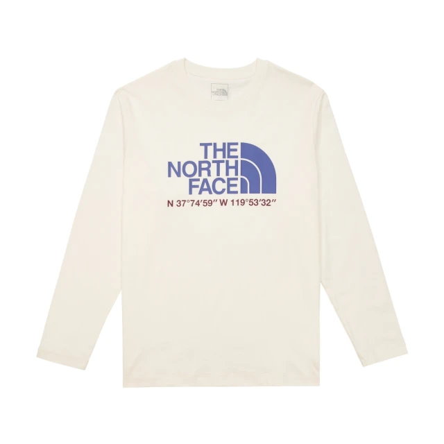 The North Face 北臉 上衣 男款 長袖上衣 帽T 運動 U L/S NOVELTY HALF DOME TEE 米 NF0A86PXN3N