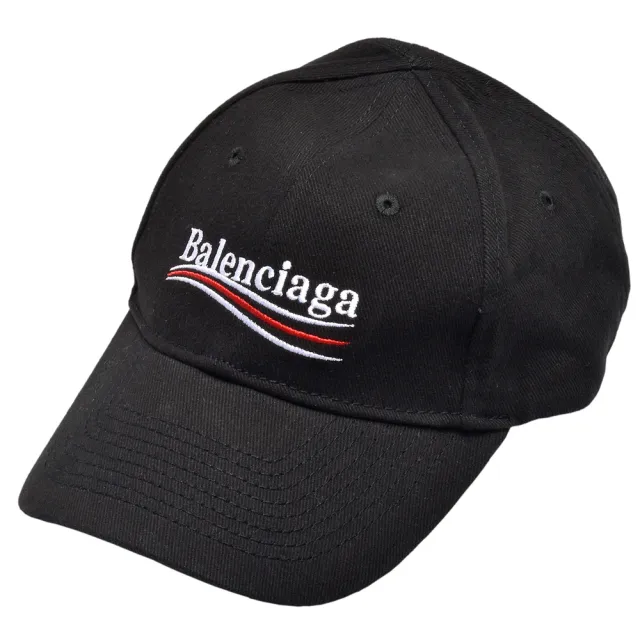 Balenciaga 巴黎世家】HAT BASEBALL刺繡LOGO白紅白流線素面鴨舌帽(黑