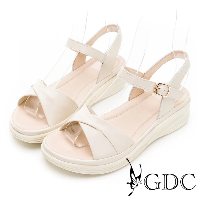 GDC 春夏粉嫩系素色簡約輕底涼鞋-米色(312444-10)