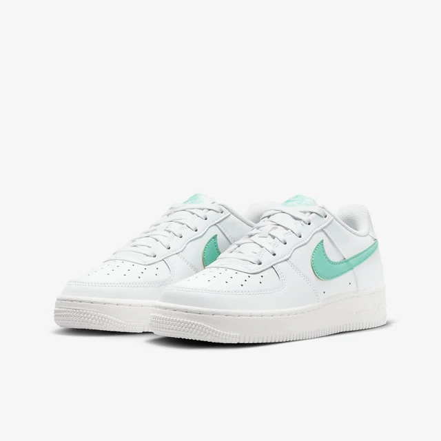 NIKE 耐吉NIKE 耐吉 休閒鞋 運動鞋 AIR FORCE 1 GS 男鞋 女鞋 大童 白綠(DV7762104)