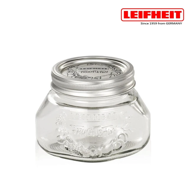 LEIFHEIT萊夫海特 廣口玻璃密封罐2入(小 0.5Lx2)