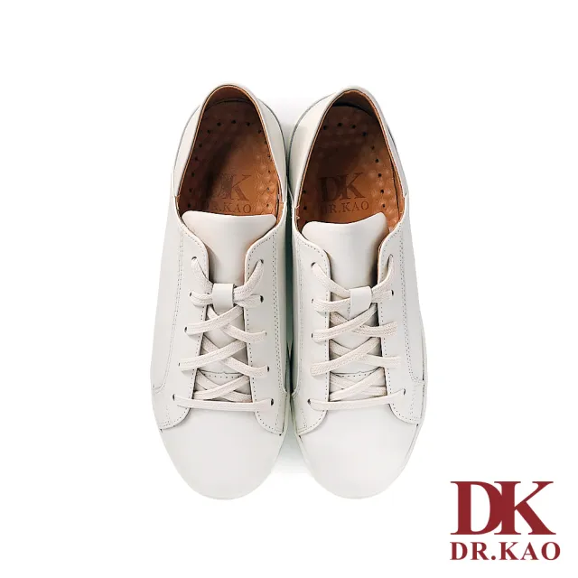【DK 高博士】男款空氣真皮小白鞋 88-2996-50 白色