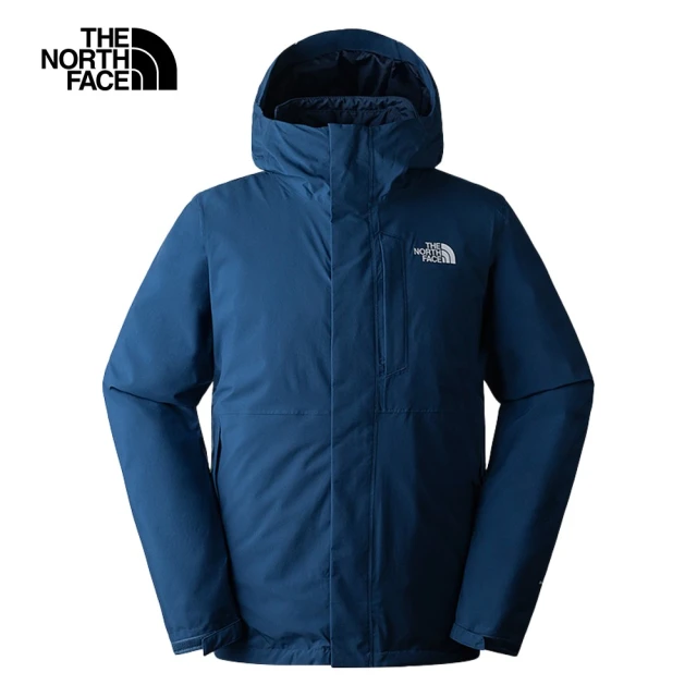 The North Face 北面男款藍色防水透氣保暖連帽三合一外套｜81RN926