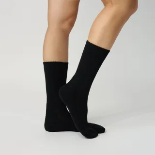 【FOOTER除臭襪】素面輕壓力高筒襪(T99L/XL-黑)