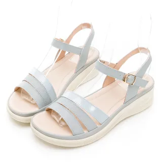 【GDC】清新百搭款經典線條春夏舒適涼鞋-淺藍色(312445-31)