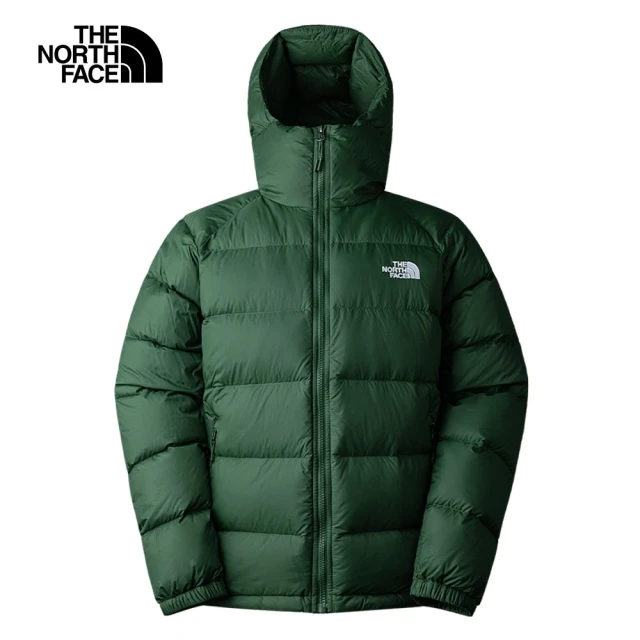 The North Face 北面男款綠色舒適保暖連帽羽絨外套｜7W7GI0P