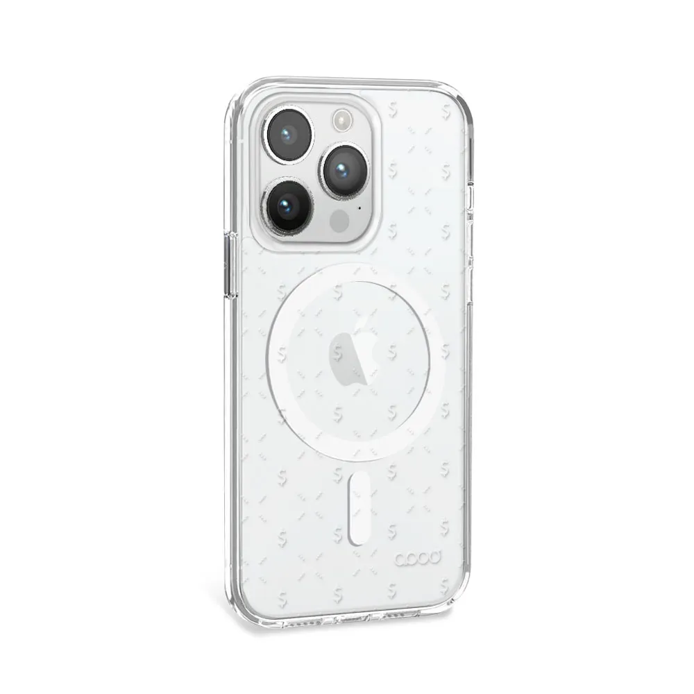 【apbs】iPhone 15/14/13/12系列 浮雕感輕薄軍規防摔磁吸手機殼(Money)