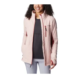 【Columbia 哥倫比亞 官方旗艦】女款-鈦 Titan Pass™柔暖快排刷毛外套-淺粉色(UAR47000LKHF)