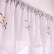 【PLUSIEURS】英式繡花純白窗紗(單件寬150x高210公分)