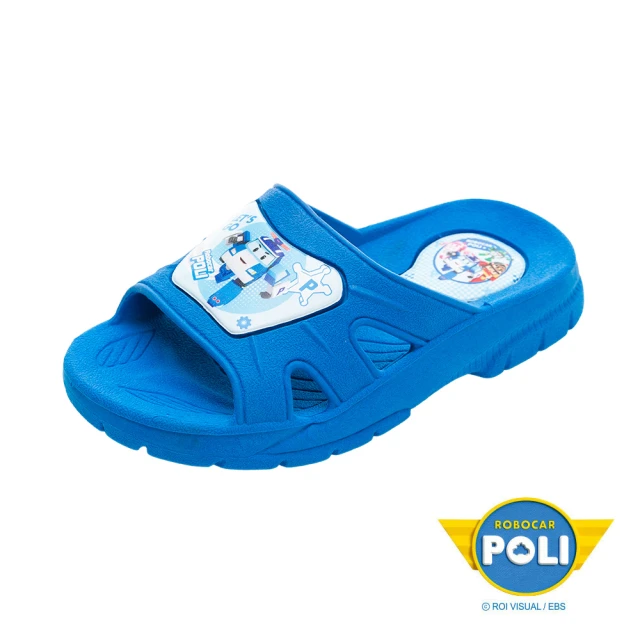 POLI 波力POLI 波力 正版童鞋 POLI 輕量拖鞋/穿脫方便 台灣製 藍(POKS34046)