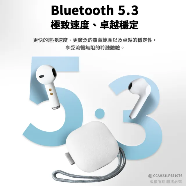 【aibo】美型真無線 TWS 藍牙5.3耳麥(掛繩款)