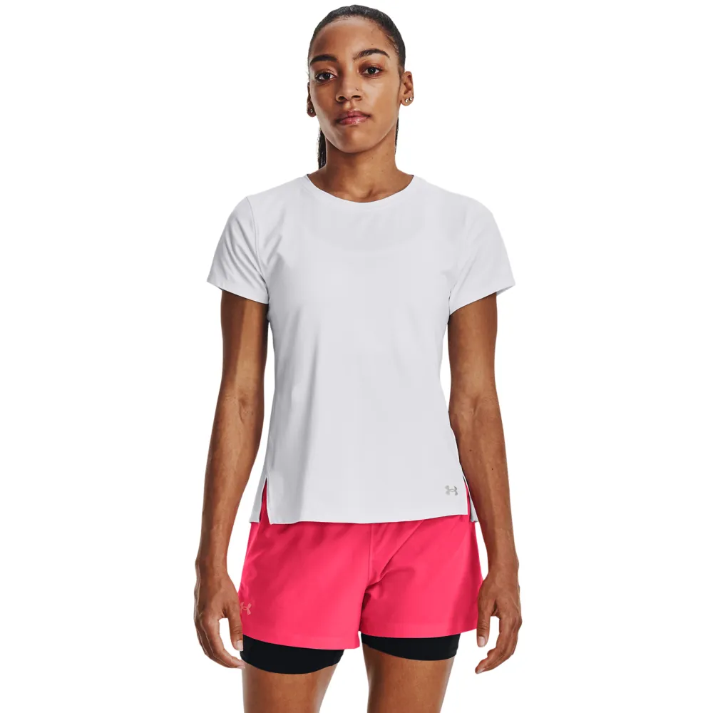 【UNDER ARMOUR】UA 女 ISO-CHILL LASER 短T-Shirt_1376819-100(白)