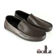 【Waltz】舒適雅皮 真皮懶人鞋 豆豆鞋 休閒鞋(622228-23華爾滋皮鞋)