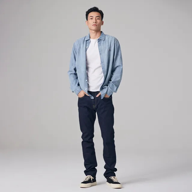 【Lee】男裝 牛仔褲 / 705 中腰標準小直筒 清水洗(LB317060898)