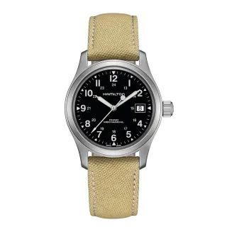 【HAMILTON 漢米爾頓旗艦館】陸戰腕錶 H69439933(手動上鍊 中性 織布錶帶 H69439933)