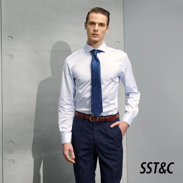 【SST&C 最後６５折】米蘭系列海軍藍格紋修身西裝褲0212204001