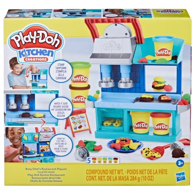 【PLAYDOH 培樂多】廚房系列(主廚很忙餐廳遊戲組 F8107)