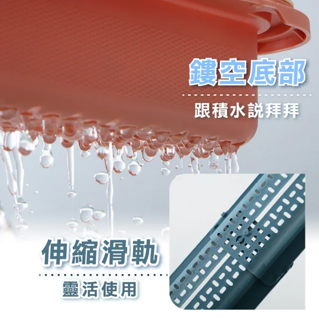 【ibuy+ 愛敗家】伸縮瀝水置物架(水槽置物架 水槽收納 水槽瀝水 抹布掛架 瀝水架 廚房置物架 廚房收納)