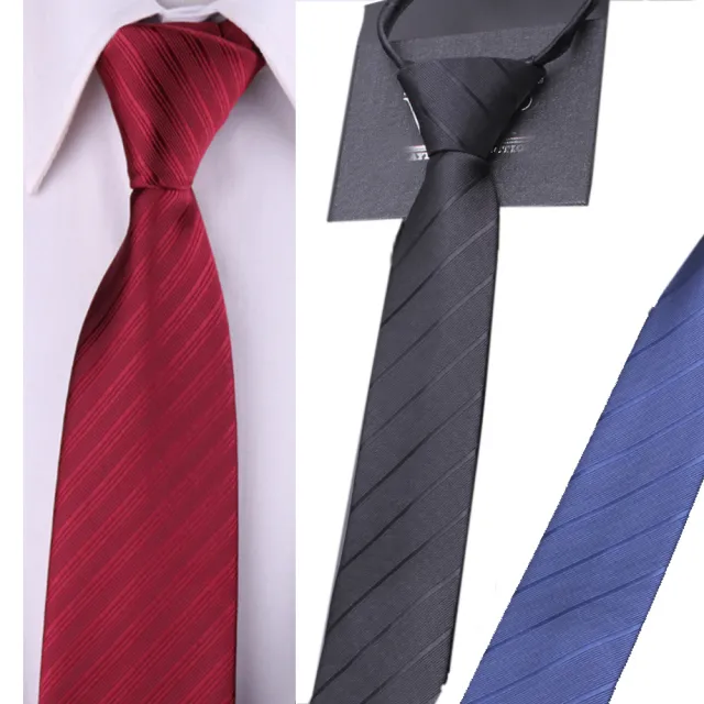 【拉福】歐美領帶6cm中窄版領帶拉鍊領帶