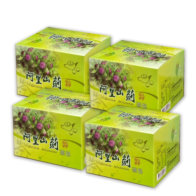 台灣國寶 阿里山薊茶包X4盒/雞角刺茶包/20包/盒(台灣原