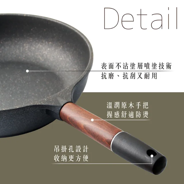 【CHEF 掌廚】木柄輕量不沾鍋30CM(平底鍋 IH爐可用鍋)