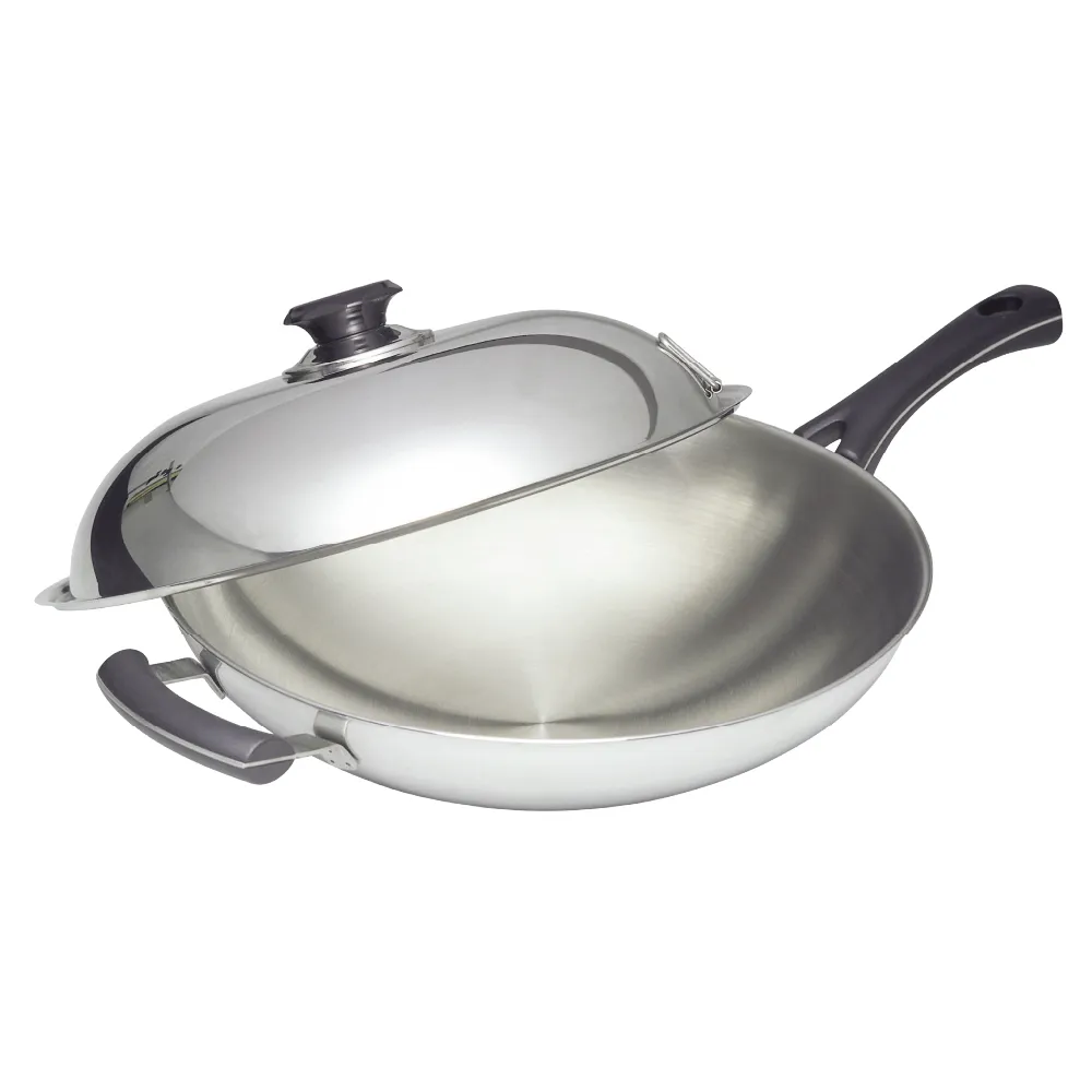 【CHEF 掌廚】cookmate 304不鏽鋼中華炒鍋38CM(長柄)