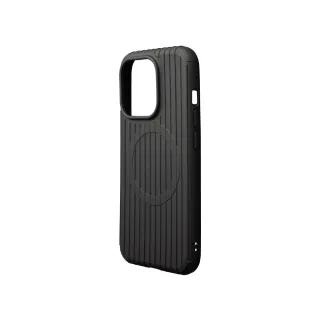 【Gramas】iPhone 15 Pro 6.1吋 Rib 磁吸防摔經典手機殼(黑)