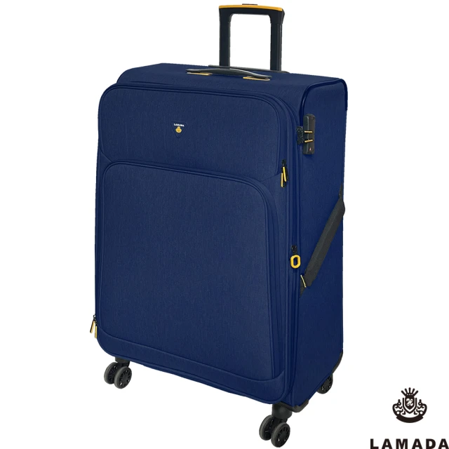 LAMADA 28吋 限量款輕量都會系列布面旅行箱/行李箱/布箱(藍)