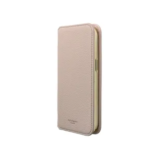 【Gramas】iPhone 15 Pro 6.1吋 Shrink 時尚工藝 掀蓋式皮套(粉)