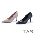 【TAS】唯美流線羊皮尖頭高跟鞋(粉色)