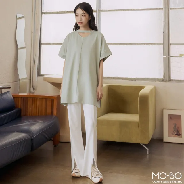 【MO-BO】MIT顯瘦濾鏡微喇叭長褲
