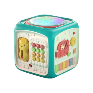 【JoyNa】兒童音樂燈光玩具 手拍鼓 六面體音樂盒(拍拍鼓 遊戲盒 感統玩具)