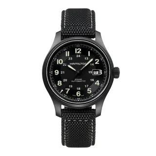 【HAMILTON 漢米爾頓旗艦館】卡其陸戰系列鈦金屬腕錶42mm(自動上鍊 中性 橡膠錶帶 H70575733)